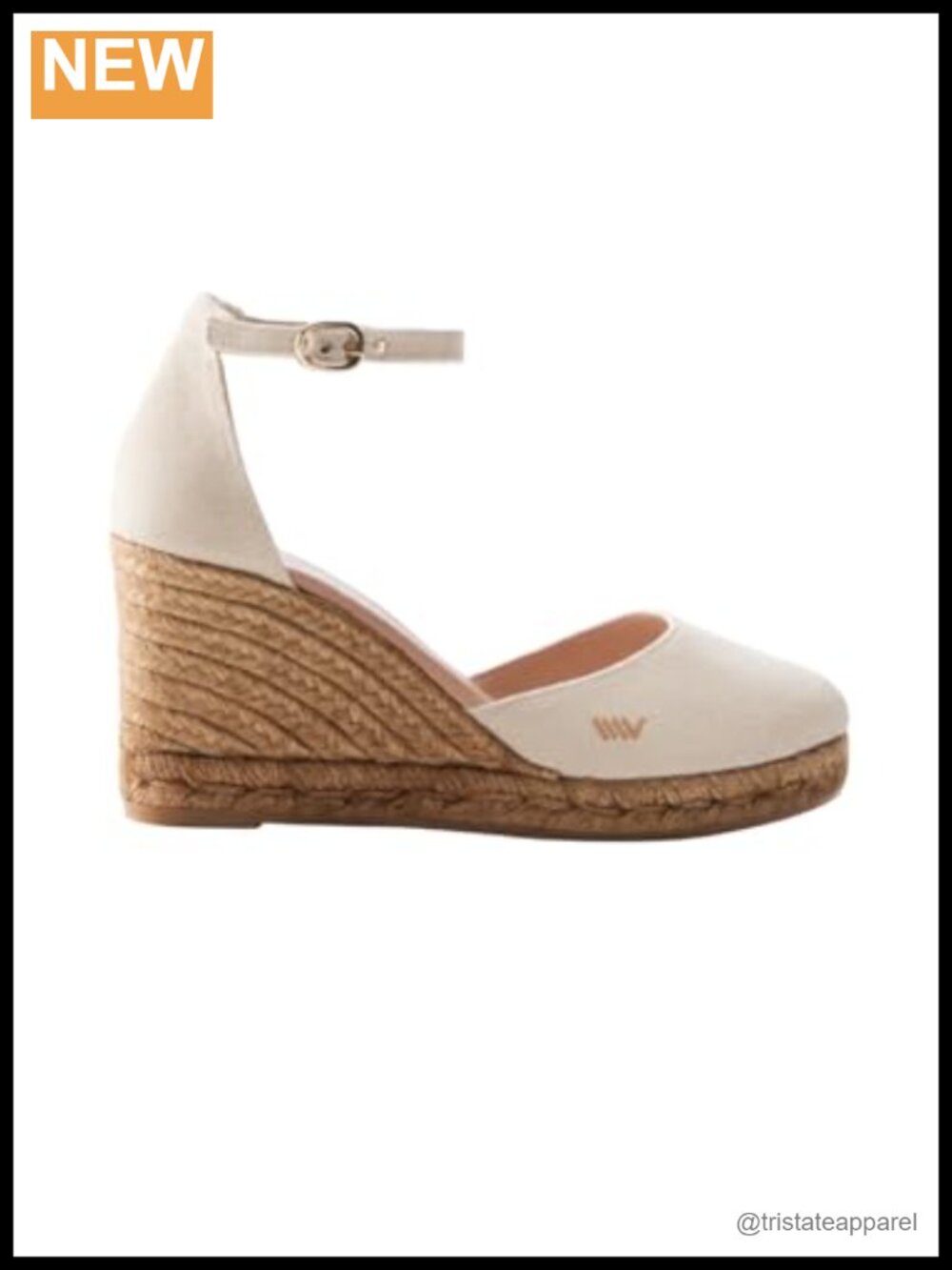 Handmade Espadrille Canvas Wedges Spain Organic Cotton Ankle Strap